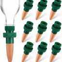 Terracotta Plant Watering Spikes Self to Use with Cola Bottles Houseplant Watering Stakes Automatic Irrigation System(Terracotta,10 Pack)