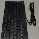 Perixx PERIBOARD-326 Wired Mini Backlit USB Keyboard with Low Profile Keys, US English Layout (11607)