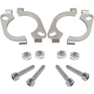 2 Packs 2.5 inch Split Flange Repair Kit, 2 Bolt 2.5"/63.5mm Exhaust Flange Flat Oval Split Flange Repair Replacement Kit