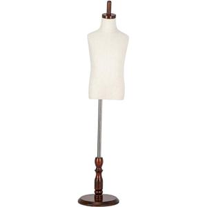 Bonnlo Upgraded Kid Dress Form, 2-3 years old, 3-4 years old, Toddler Mannequin Torse with Adjustable Rubber Wood Stand for Dress Jewelry Display (2-3 years old) (Beige) Bonnlo Upgraded Kid Dress Form, 2-3 years old, 3-4 years old, Toddler Mannequin Torse with Adjustable Rubber Wood Stand for Dress Jewelry Display (2-3 years old) (Beige)