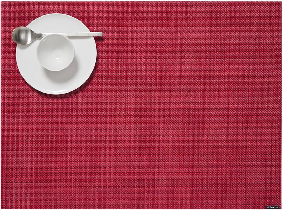 Chilewich Mini Basketweave Placemats, Woven Rectangle Placemats Set of 4, 14"x19"