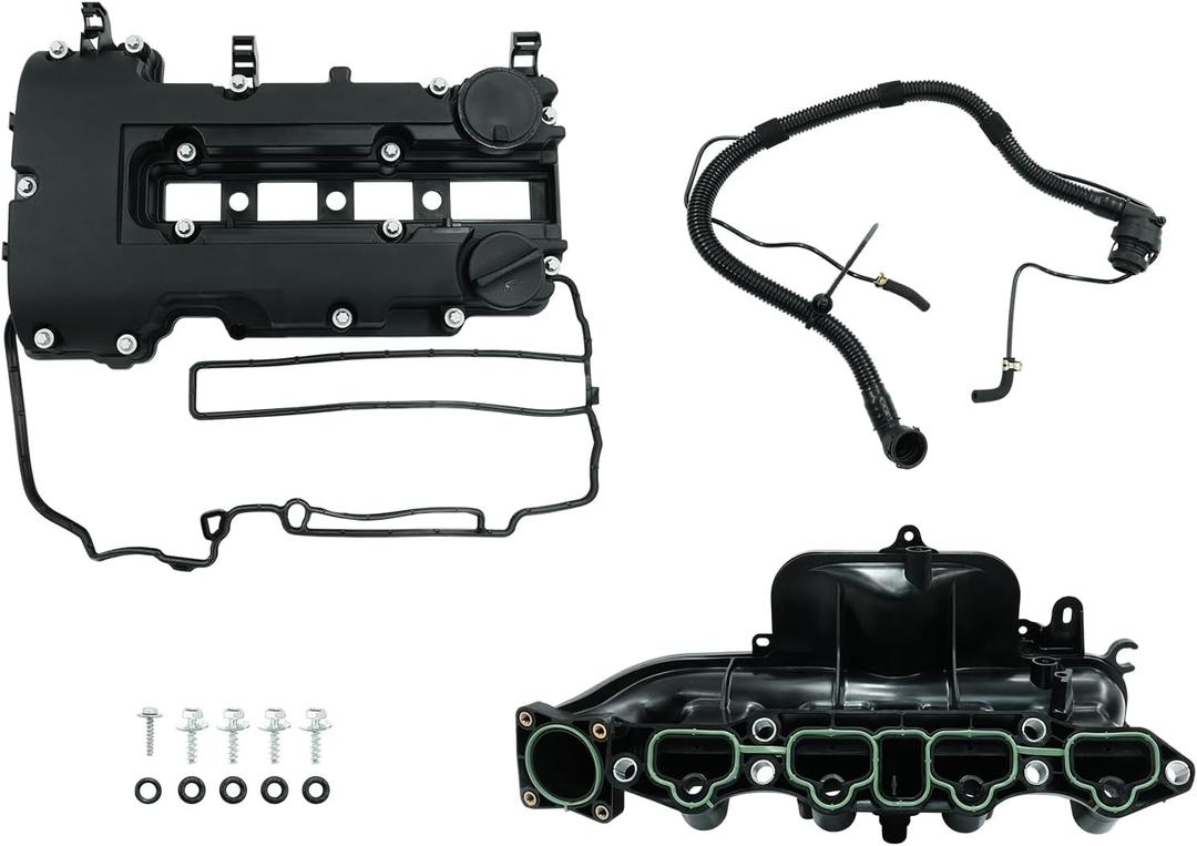 Engine Intake Manifold & Valve Cover Kit 615-380 compatible with 2012-2021 Chevy Sonic Cruze Trax Buick Encore 1.4L Replaces OE 55573746 25193343
