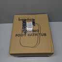 Beinilai Collapsible Foot Spa,Foot Bath with Heat and Massage and Bubble Jets,Foot Soak Tub with Six Non Motorized Rollers,Acupressure Massage Points,Red Light and Removable Pumice Stone (Dark Grey)