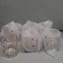 6 Pcs Valentines Heart Glasses Drinkware Valentines Day Icon Juice Glasses 11oz Galentines Day Pink Bow Cup for Party Gift Hot and Cold Beverages Women Friend