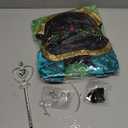 WOXVM Princess Dress for Girls Princess Role Play Costume Christmas Halloween Birthday Party Princess Dress up Green Dress with Accessorie, Size 130