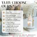 Flameless Candle Warmer Lamp for Jar Candles Large & Small Dimmable Lamp Candle Warmer Electric with Large Marble Base & Adjustable Height Candle Melter with Timer and 4 Halogen Light Bulbs