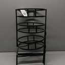 Panacea 86715 Plant Stand with Contemporary Design and 3-Tier Round Fold Out, 21-Inch Height, Black