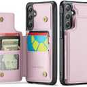 Vinich for Samsung Galaxy S24 Plus Wallet Case with Card Holder, RFID Blocking Credit Slots Kickstand Shockproof Phone Cover Fit for Galaxy S24 Plus 6.7" Pink