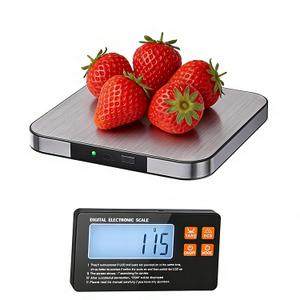 Rechargeable Split Digital Kitchen Food Scale - TRUDIN Weight Scale for Bread Making & Coffee Brewing, Max.22lb/10kg,1g/0.05oz Accuracy,5 Units with Large Backlit LCD,Wall-Mount (Light Silver)