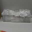Large Ice Chilled Condiment Caddy，Chilled Condiment Containers Server with Lids for 5 Removable Compartments (2.5 cup)，Serving Platters, Fruit & Garnish Tray for Party Supplies & Bar 
Accessories