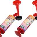Handheld Horn, BANHAO Football Air Horn Hand Push Pump Children Party Noisemaker Cheer-Leading Fans 2pcs