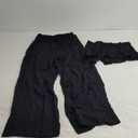 Floerns Women's 2 Piece Outfit Cute Bowknot Strapless Tube Top Wide Leg Pants Set (Large, Black)