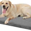 EMPSIGN Stylish Dog Bed Mat Dog Crate Pad Mattress Reversible (Cool & Warm), Water Proof Linings, Removable Machine Washable Cover, Firm Support Small to XX Large Dogs, Grey,XL(41''''*28''''*3'''')