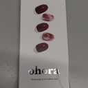 ohora Semi Cured Gel Nail Strips (N Mulberry) - Red, Ombre, Works with Any UV/LED Lamps, Salon-Quality, Long Lasting, Easy to Apply & Remove - Includes 2 Prep Pads, Nail File & Wooden Stick