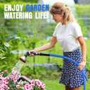 Heavy Duty Garden Hose 25 ft, Non-Expanding Flexible Water Hose, Kink Resistant Lightweight Hybrid Hose, Leakproof Hose Male to Female Fittings