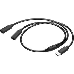 GINTOOYUN 0.7m/2.29Ft USB C Splitter 1 in 2 Out, Multi USB C Splitter Cable USB Type-C Female to Two Male Cable Suitable for PC, Keyboard, Mouse PS5 TV, Laptop (1 Male to 2 Female 0.7m/2.29FT)