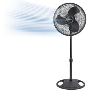 Lasko 2521 16 Inch 3-Speed Quiet Adjustable Tilting Wide-Area Oscillating Standing Pedestal Fan for Bedroom, Kitchen, Home, and Office, Black