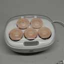 Conair Double Ceramic Hot Rollers for Long, Medium & Short Hair, 5 Ceramic Flocked 1-Inch Heated Hair Rollers with Clips, Hot Curlers for Women, Volume & Curls, Dual Voltage, Pink/White