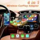 4 in 1 Wireless CarPlay Adapter with Screen Mirroring Supports Apple CarPlay & Android Auto & AirPlay & MirrorLink, 2026 Upgraded screen mirroring dongle for car, USB-A/USB-C Connection, Plug & Play