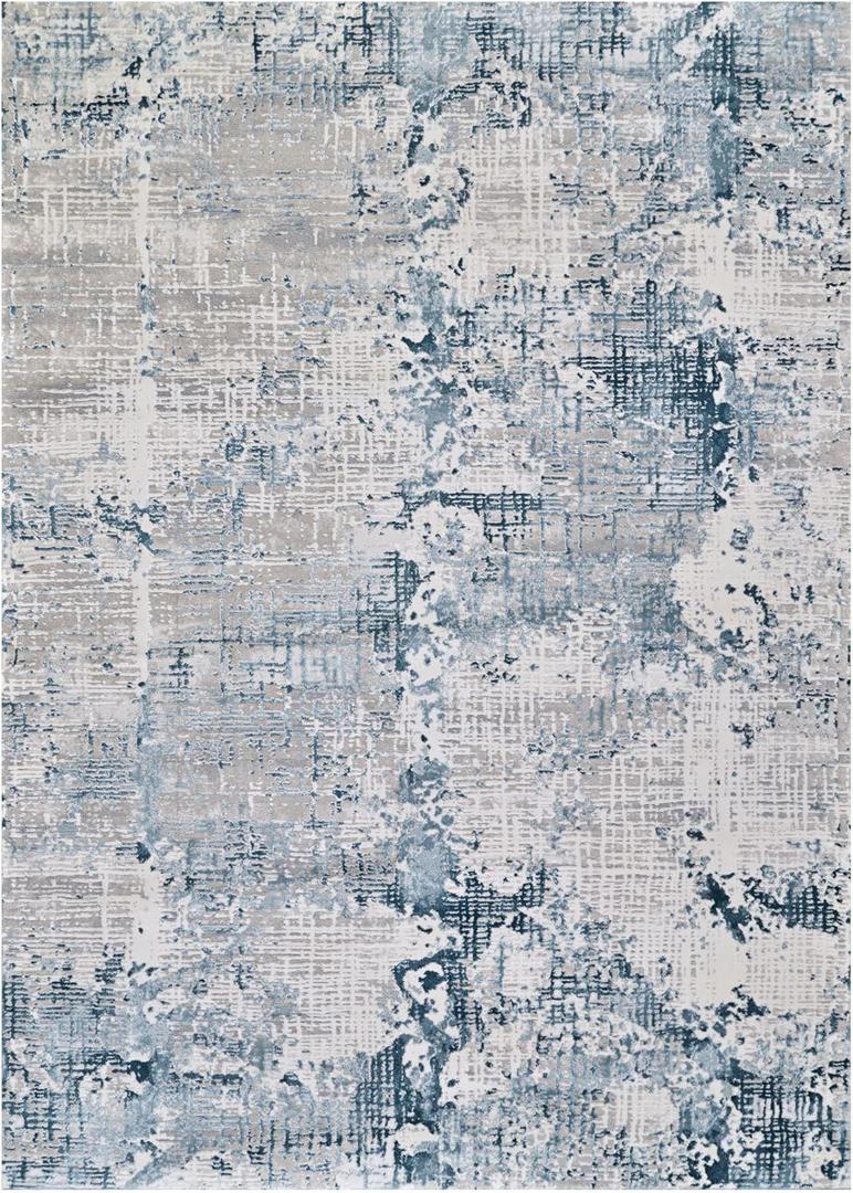 Couristan Brocatelle Tundra Area Rug, 2'7" x 7'10" Runner, Ocean-Cream