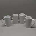 BYCNZB 22oz white Super Large tall Ceramic Coffee Mugs Large Handles Set of 4