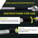 HOW TRUE Golf Ball Retriever, 18ft Aluminum Alloy Golf Ball Retriever for Water Telescopic Golf Ball Picker Upper
