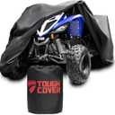 Tough Cover ATV Cover - Standard Size, Universal Fit, Black - 600D Marine-Grade Waterproof Heavy-Duty Quad & Four Wheeler Cover - Sport Quad Outdoor Protection Against Rain & UV (Premium Edition - Black)