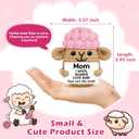 Crochet Sheep Gifts for Mom Christmas,I Wool Always Love Ewe are Best Mom Ever Gifts from Daughter Son,Funny Handmade Xmas Stocking Stuffers Gift Ideas for Step Bonus New First Time Mama Mother in Law