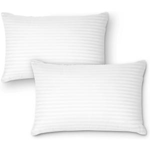 Premium Gel Pillow Loft (Pack of 2) Luxury Plush Soft Bed Pillows for Home, Hotel Collection [Good for Side and Back Sleeper] Cotton Cover Dust Resistant & Hypoallergenic - Queen Size White (Queen (Pack of 2))