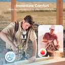 2 x Portable Fan for Under Shirt, Waist Fan Clip On Belt, 4-in-1 Rechargeable Body Fans with LED Light, Phone Stand, Fast Charging 4-Speed Hip Personal Fans for Fishing, Outdoor, Makeup, Kitchen (White)