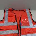 A-SAFETY High Visibility Mesh Safety Reflective Vest with Pockets and Zipper, Hi Viz Work Vest for Men Women (Red Mesh L)