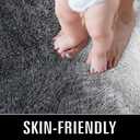 TWINNIS Super Soft Shaggy Rugs Fluffy Carpets, 8x10 Feet, Indoor Modern Plush Area Rugs for Living Room Bedroom Kids Room Nursery Home Decor, Upgrade Anti-Skid Rectangular Fuzzy Rug, Grey White