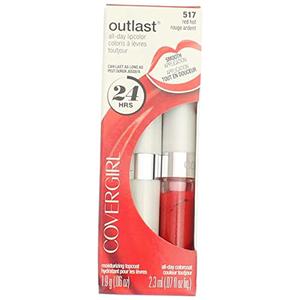 CoverGirl Outlast All Day Lipcolor, Red Hot [517] 1 ea (Pack of 2)