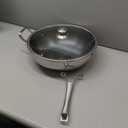 Wok Pan,Hybrid Nonstick 14 Inch Wok with Lid,Induction Non Stick Stainless Steel Large Deep Woks&Stir-Fry Pans,Stay-Cool Handle Skillets,PFOA Free Cookware