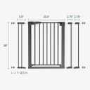 Babelio Baby Gate for Doorways and Stairs, 26-40" Auto Close Dog Gate, PressGuard C5, Easy-Install Pressure Mounted Satey Door, No Drilling Safety Gate for Child and Pets, Black