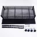 5-Layer Plastic Coated Iron Shelf with 1.5" Nylon Wheels 165 * 90 * 35 Black