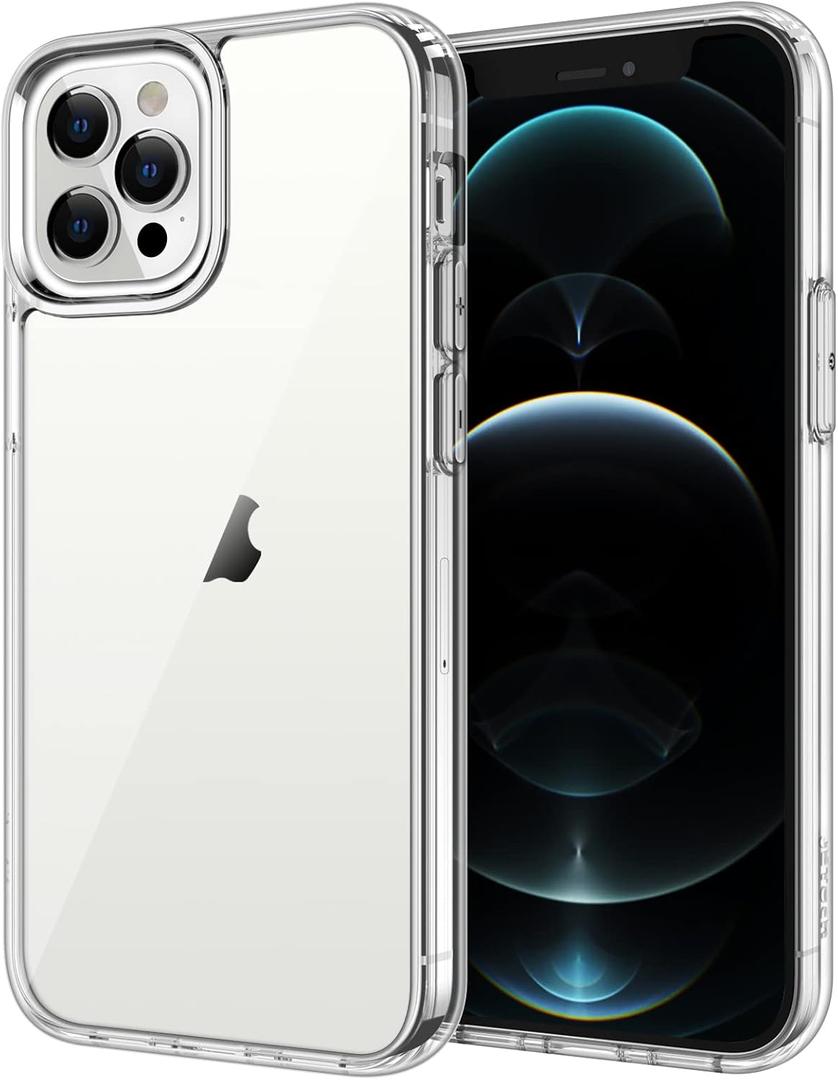 JETech Case for iPhone 12 Pro Max 6.7-Inch, Non-Yellowing Shockproof Phone Bumper Cover, Anti-Scratch Clear Back (Clear)