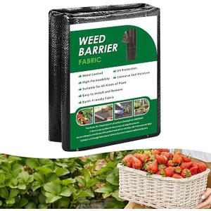 Weed Barrier Fabric, Heavy Duty Woven Landscape Fabric, Garden Fabric Weed Barrier, Weed Control Fabric Ground Cover, Geotextile Fabric for Landscaping, Weed Block Gardening Mat 1.4x52.5