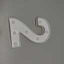 Pooqla Decorative Led Light Up Number Letters, White Plastic Marquee Number Lights Sign Party Wedding Decor Battery Operated Number (2)