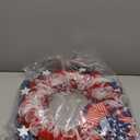 XKCL Patriotic Wreaths, 20 Inch Memorial Day Wreath, 4th of July American Flag Wreath for Front Door Decorations (Bulered)
