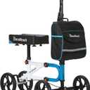 Economy Knee Scooter Steerable Knee Walker for Foot Injuries Compact Crutch Alternative with Dual Braking System (Blue)