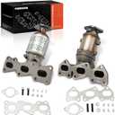 A-Premium Front 2-PC Exhaust Manifold Catalytic Converter Kit Direct-Fit Compatible with Hyundai Sonata 2006-2007, Azera 2006-2010, Entourage 2007-2008 & Kia Sedona, Amanti, 3.3L 3.8L, EPA Compliant
