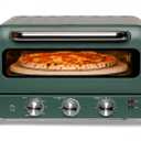 WILLOW Eco Series Electric Indoor Pizza Oven 1800W, 5 Presets, Heats up to 750F, Countertop Pizza Maker with 12" Ceramic Stone for Pizzeria-Style Crust, Scraper and Cutter Included - GREEN