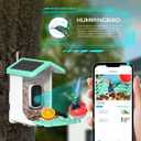 Smart Bird Feeder with Camera, Solar Powered Bird Feeder Camera for Outdoors, AI Bird Identification, Auto Capture & App Notification, Waterproof Bird House for Backyard Garden Present