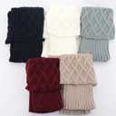 Bestjybt Womens Short Boots Socks Crochet Knitted Boot Cuffs Leg Warmers Socks (Assorted 5 Colors a)