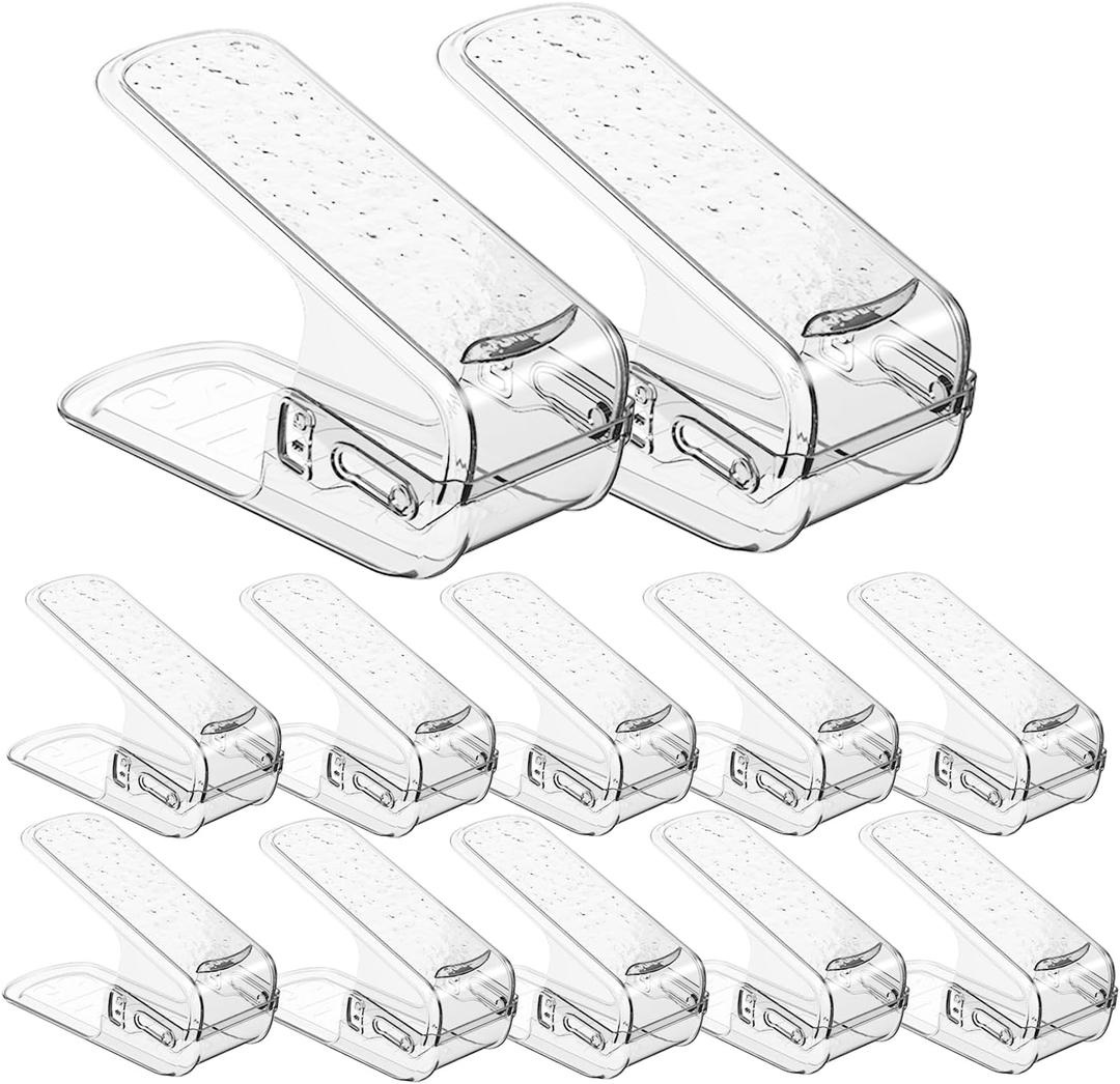 Shoe Slot Organizer Adjustable Shoe Stacker Organizer for Closet Clear Shoe Slots Space Saver Organizador para Zapatos 12 Pack