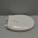 Toilet Seat Round Soft Close16.5'', Toilet Lid Slow Close Quiet No Slam, Easy Installation & ReleaseSafe PP Material Easy Clean, Comfortable Ergonomic Design, 2 Years Support, White Plastic