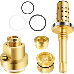 1 Set Brass Shower Valve Rebuild Kit Replacement, Compatible with Symmons Temptrol Shower Valves, with TA-10 Flow Control Spindle Assembly, T-12A Cap Part & TA-4 Hot/Cold Seats