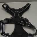 rabbitgoo Dog Harness No Pull with 2 Leash Clips, Adjustable Soft Padded, Reflective Oxford No Choke Pet Vest with Easy Control Handle for Large Dogs, Black, Large 