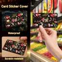 10 x Bohemia Credit Card Skin - 4 Pcs Mashroom Butterfly Debit Skin Stickers Boho Themed Credit Decal Cover Set for Transportation Key Debit Bus Cards